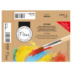 t.b.t. Telaio 70x100 cm con pennello e campioni di colore.