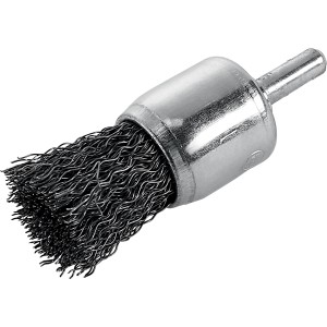 Spazzola metallica per trapano, ideale per rimuovere ruggine e pulire.