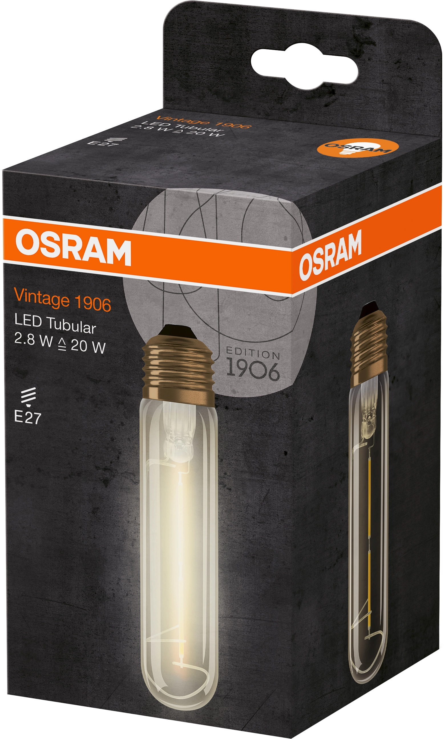 Lampada LED tubolare Osram Vintage 1906 E27 luce calda 2400 K 20 W