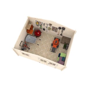 Casetta da giardino in legno Martina sp. 34 mm H224xL412xP304 cm