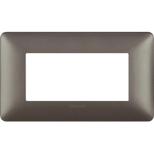 Placca t.b.t. per interruttori e prese, colore antracite.