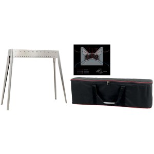 t.b.t. Barbecue a carbonella con borsa e schema.