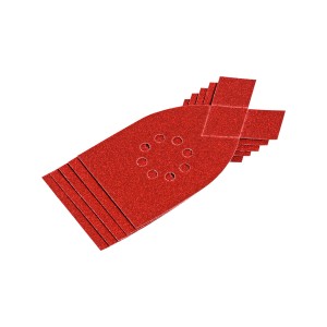 Strisce abrasive LUX K80, confezione da 5 per levigatrici a mouse, per levigare legno e metallo.