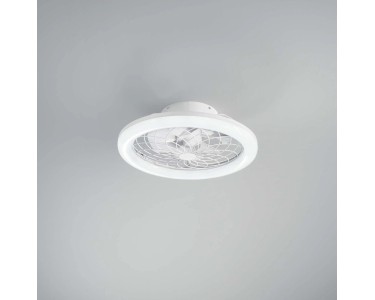 Ventilatore Da Soffitto Retrattile Con Luce LED 45W Silenzioso Verno M Eco Bianco Cct Dim 106cm 95327567