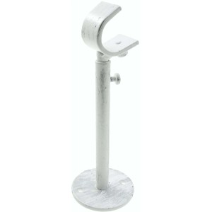 Supporto parete regolabile 11-19cm Ø 20 mm ferro battuto bianco argento
