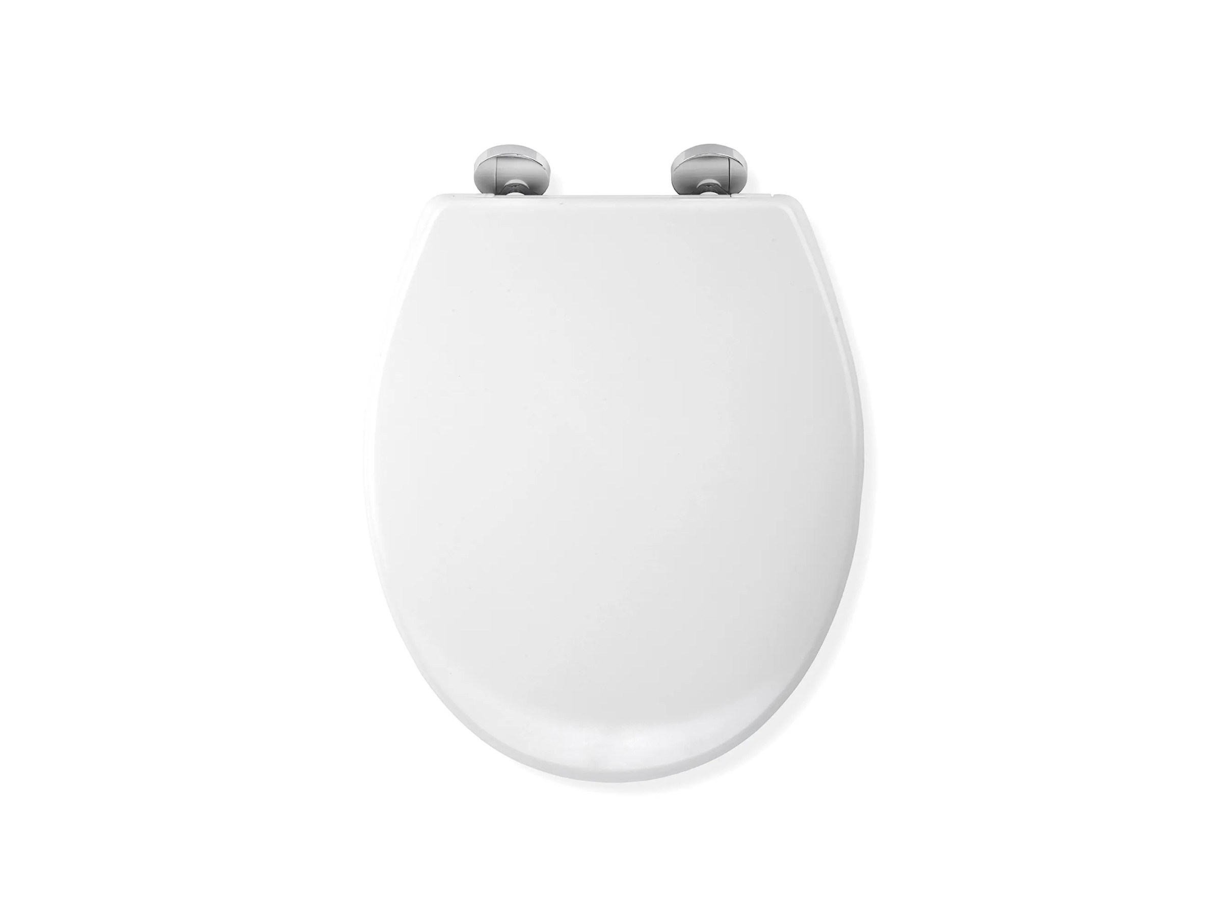 Copriwater Universale Ovale Bianco | Sedile WC Con Chiusura Ammortizzata In Polipropilene