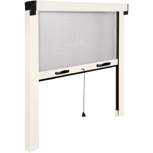 t.b.t. Zanzariera avvolgibile per finestre, telaio beige, con cordino.