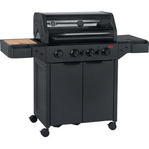 Barbecue a gas Jamestown Knox II 4 bruciatori fornello laterale nero 134x115 cm