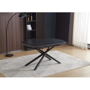 Tavolo allungabile da pranzo Astrid marmo nero 140x90x76 cm
