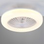 Plafoniera LED bianca con funzione ventilatore.