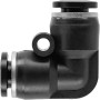 Raccordo a gomito nero t.b.t. per sistemi di irrigazione Microirrigazione.