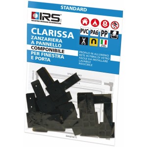 t.b.t. Zanzariera fissa Clarissa componibile per finestre e porte.