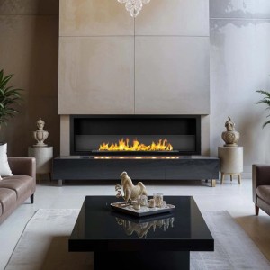 Camino a bioetanolo incasso parete Divina Fire Furore 120 3 kW 1,25 lt 120x40 cm