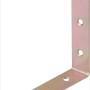 Staffa angolare per sedia zincata gialla, 100x100x19 mm, con fori per costruzioni in legno.