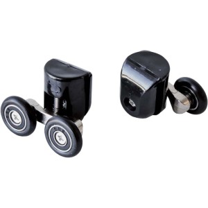 Rulli superiori doppi box doccia vetro 5 mm Idrostile nero