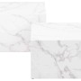 Set di 2 tavolini da salotto in legno Motrik effetto marmo bianco quadro h40 cm_5