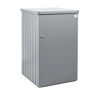 Biohort Alex box per bidoni, variante 1, argento metallizzato. Box portabidoni chiudibile con tetto per piante.