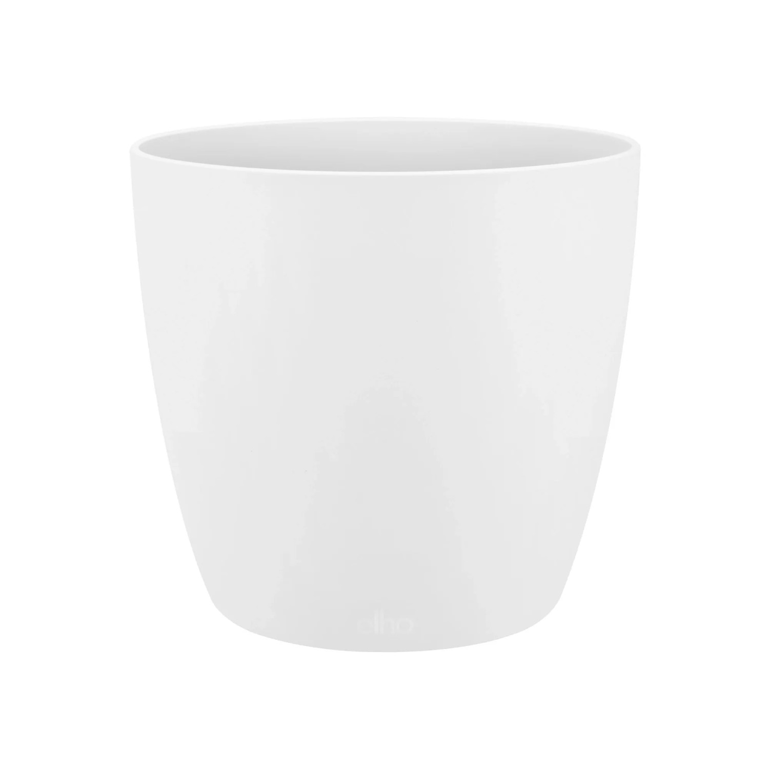 Vaso per fiori rotondo Elho Brussels Mini bianco, Ø 7 cm, in plastica riciclata.
