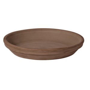 Sottovaso Standard Deroma, 11 cm, Mocca, in terracotta per vasi.