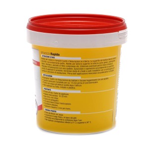 Secchio di stucco per muro giallo, ideale per riempire buchi e crepe.