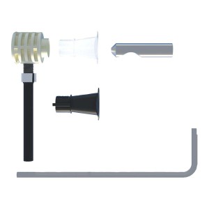 t.b.t. Tasselli: Panoramica dei singoli componenti come filtro, ugelli e strumento di montaggio.