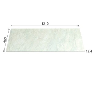 t.b.t. Top lavabo con dimensioni (1210x460x12,4 mm).