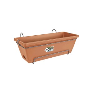 t.b.t. fioriera da balcone in terracotta con supporto per esterni.