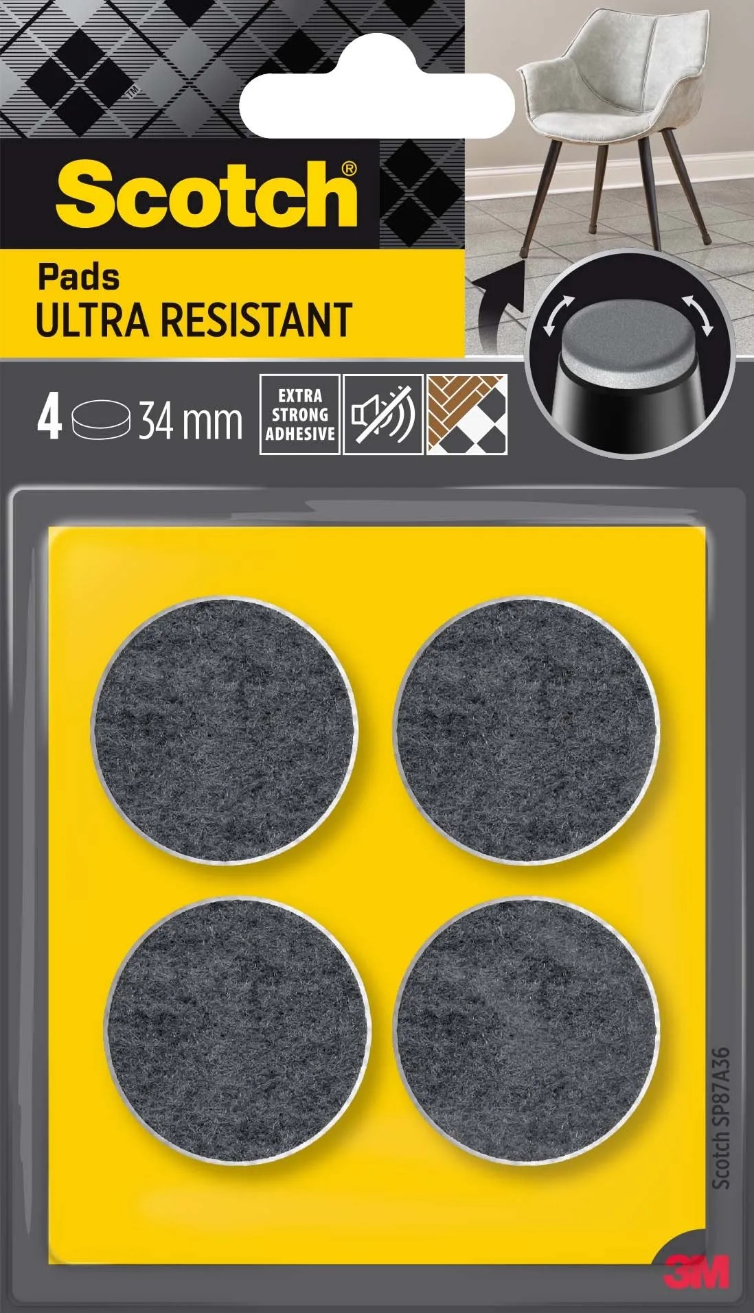 Feltrini Adesivo 20x40 Mm Rettangolare Di Protezzione MARRONE - 20 - 5