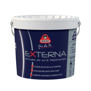 Pittura per esterni Boero Externa, pittura per facciate in secchio.