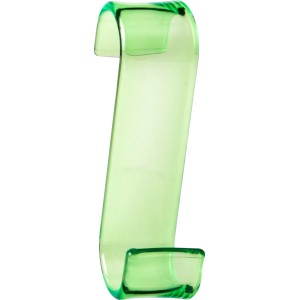 Gancio a muro t.b.t. verde in plastica per bagno e cucina.