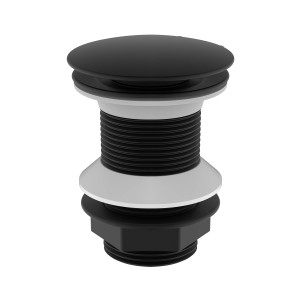 Valvola di scarico nera per lavabo, categoria Rubinetti a sfera.