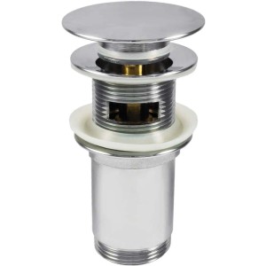 Tappo click-clack per lavabo tondo Click-Clack Idrostile universale cromo