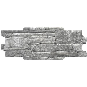 Piastrella da rivestimento t.b.t. grigia effetto pietra per interni.