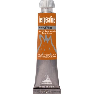 Tubo di colore a tempera Terra di Siena bruciata di t.b.t.