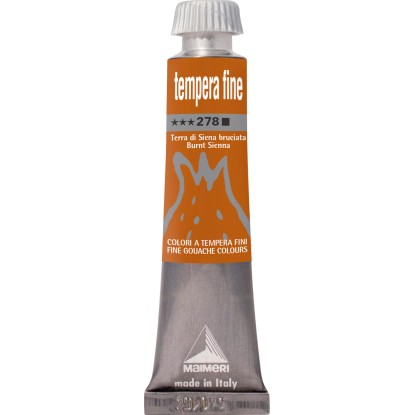 Colore tempera fine terra di Siena bruciata 20 ml