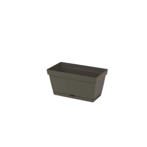 Mini cassetta plastica riciclata 22 cm beige scuro con riserva d'acqua