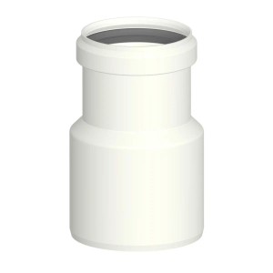 Riduzione Maschio Ø80 - Femmina Ø60 in PP bianco