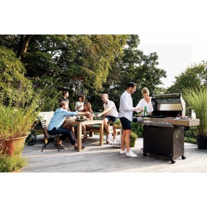 Barbecue a gas Jamestown Knox 4 bruciatori nero e argento 20,5kW