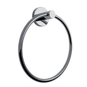 t.b.t. Porta asciugamani ad anello cromato per doccia, montaggio a parete.