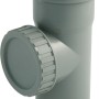 Tubo di pulizia Marley HT DN 50 in plastica grigia per tubi di scarico.