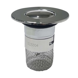 t.b.t. Sifone per lavabo in acciaio inox con filtro.