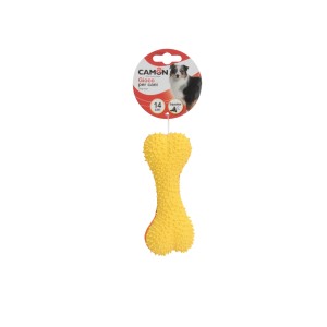 Osso giallo come gioco da masticare per cani.