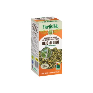 Flortis Bio olio di lino per piante, antiparassitario biologico.