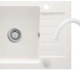 Lavello rubinetto 1 vasca gocciolatoio Idrostile Martí 440x164 mm Alabastro