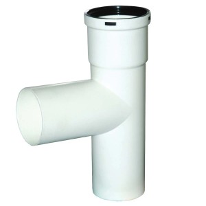 Raccordo a T MMF Ø60 in PP per scarico condensa bianco