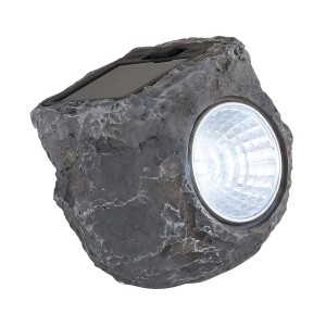 Luce solare decorativa effetto pietra per il giardino.