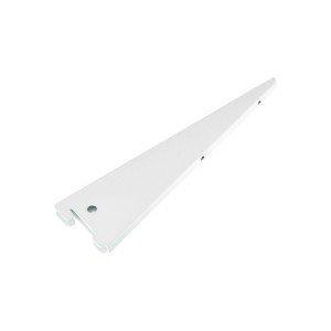 Staffa a U bianca (27 cm) per scaffali, acciaio, portata fino a 50 kg.