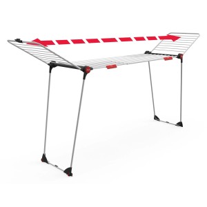 Stendibiancheria estensibile t.b.t. per asciugatura flessibile, colore argento.