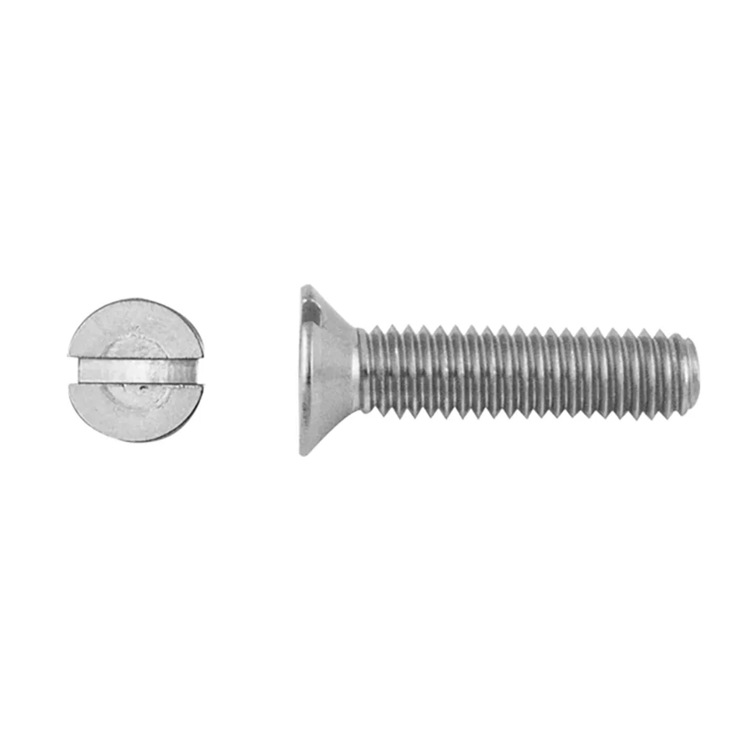Vite ferro testa piana svasasta impronta a taglio din 963 inox 6x40mm ...