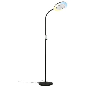 Lampada LED da terra Windy con ventilatore 1380 lm luce calda metallo nero